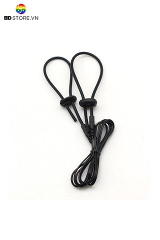 BDT2798 - Combo 2 vòng đeo dương vật mix dây cắm kích điện dài 18cm