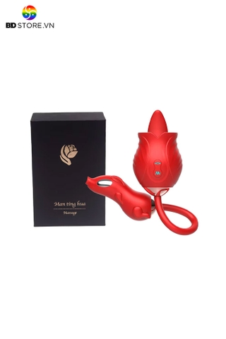 BDT2827 - Trứng rung 2 đầu ngụy trang con chuột có lưỡi liếm sạc điện