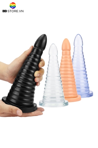 BDT2930 - Extra long anal plug thiết kế hình nón xếp tầng đế dính tường dài 25cm