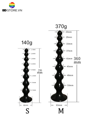 BDT2960 - Anal beads với chuỗi hạt bi tròn có đế dính tường