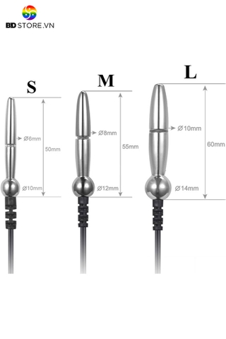 BDT3040 - Đồ chơi niệu đạo sounding inox có dây cắm kích điện