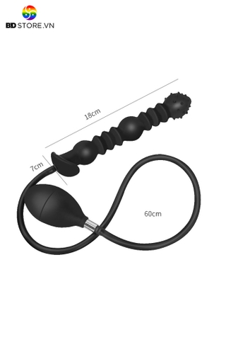 SMT3055 - Anal pump có gai bao quanh ở đầu và van tháo rời dài 18cm