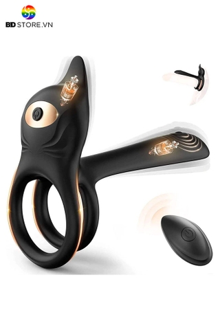 BDT3114 - Vòng rung tình yêu cao cấp mix thanh kích thích hậu môn dài 14cm