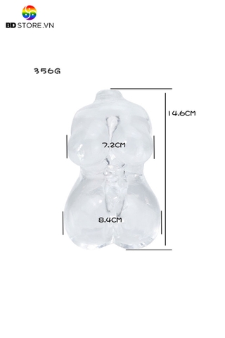 BDT3192 - Búp bê tình dục trong suốt với 3 vòng đầy đặn silicon đàn hồi
