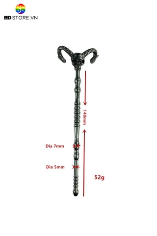 BDT3218 - Dụng cụ nong niệu đạo inox hình đầu lâu có tai dài 140mm