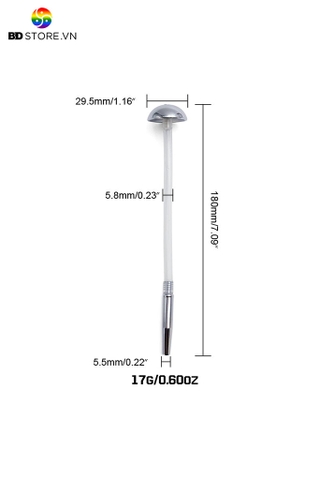BDT3255 - Sounding silicon thiết kế hình đầu nấm có thể tháo rời dài 196mm