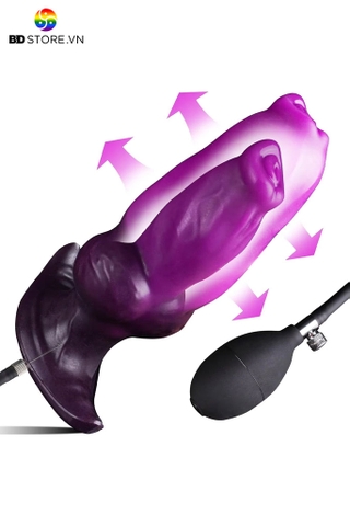 SMT3358 - Anal pump vớt butt plug đầu dương vật silicon co giãn dài 17cm