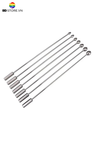 BDT3399 - Đồ chơi niệu đạo sounding inox dạng thanh thẳng mix đầu bo tròn