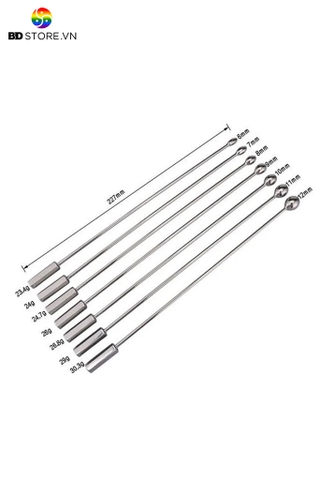 BDT3399 - Đồ chơi niệu đạo sounding inox dạng thanh thẳng mix đầu bo tròn