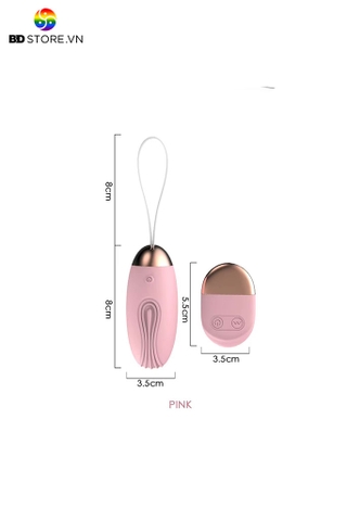 BDT3423 - Trứng rung mini có 10 tần số điều khiển từ xa dài 80mm