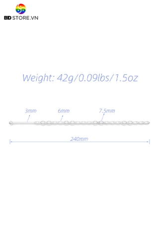 BDT3573 - Đồ chơi kích điện sounding inox với chuỗi bi liền dài 24cm