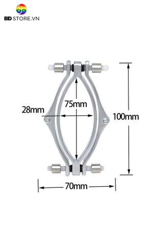 BDT3567 - Dụng cụ banh âm đạo có dây nối kích điện bằng inox dài 10cm