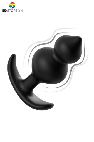 BDT3713 - Anal bead hai khối hạt hình giọt nước nối tiếp chân đế dạng sừng cong