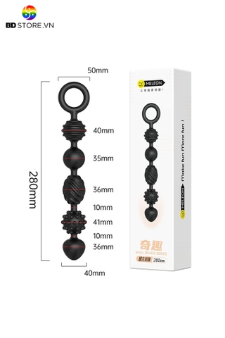 BDT3714 - Đồ chơi hậu môn anal ball 5 tầng hạt khác nhau mix vòng tròn cuối