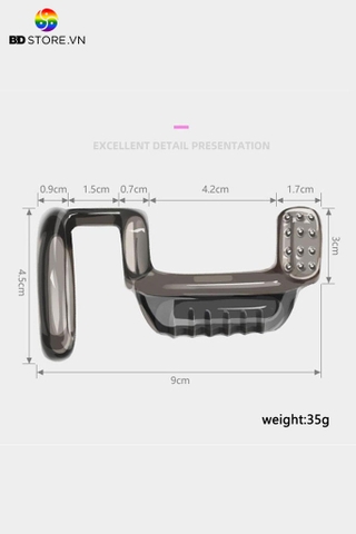 BDT3753 - Vòng rung đeo gốc dương vật giá rẻ bề mặt có gai nổi silicon mềm
