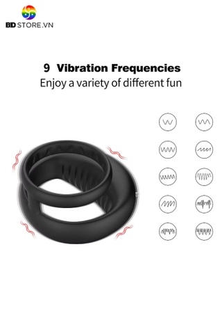 BDT3801 - Vòng rung tình yêu silicon điều khiển APP và 10 tần số