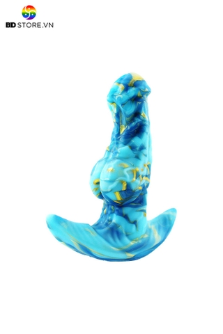 BDT3817 - Phích cắm hậu môn đầu dương vật đế chữ T cong có 3 size