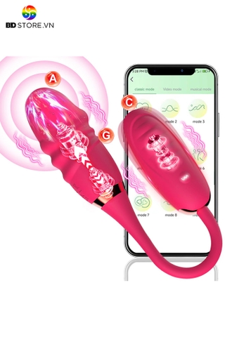 BDT3832 - Trứng rung 2 đầu điều khiển từ xa có 10 tần số dài 33.5cm