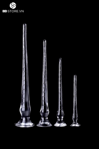 SMT4001 - Long anal silicon có vạch chia trong suốt đế hít tường và 3 size