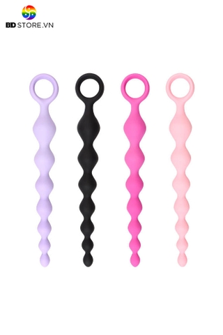 BDT402 - Anal beads có 7 tầng hạt liền chất liệu silicon dài 20.7cm