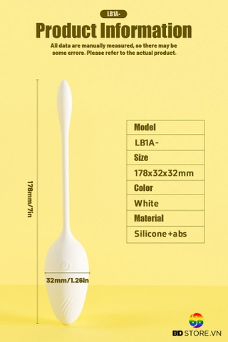 BDT4112 - Trứng rung sạc điện 2 đầu điều khiển qua APP có 10 chế độ