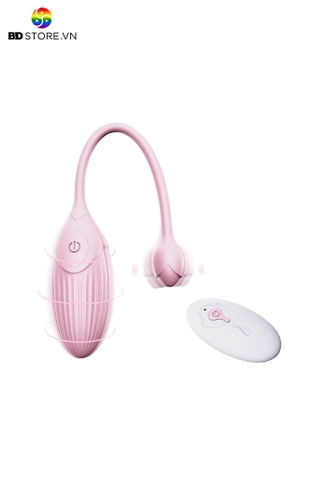BDT4115 - Trứng rung hai đầu điều khiển từ xa mix nụ hoa có 10 chế độ