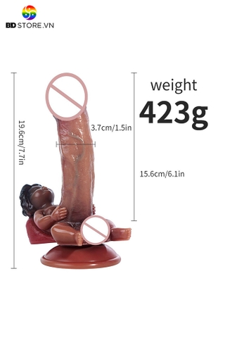 BDT4160 - Cu giả gắn tường với hình người đang ôm trọn phần thân dài 19.6cm