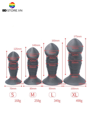 BDT4167 - Cu giả mini có đế dính tường có gân nổi bao quanh và 4 size