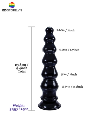 SMT4183 - Anal long dạng chuỗi hạt liền nhau đế hít tường dài 23.8cm