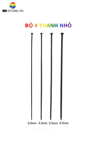 BDT423 - Combo 4 sounding silicon mềm thông lỗ tiểu thanh xoắn ốc