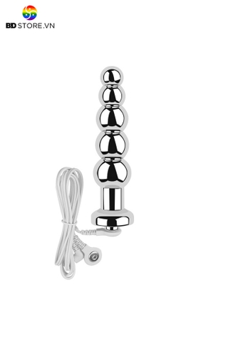 BDT4284 - Anal play hậu môn inox cao cấp có 5 tầng với bi liền dài 147mm