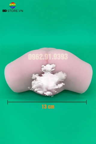 BDT441 - Mông giả nguyên khối silicon mềm trong có rãnh và hạt nổi