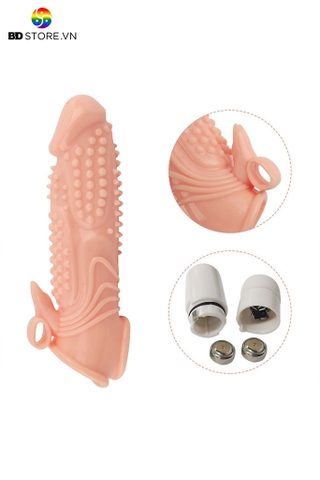 BDT471 - Bao cao su bi chống xuất tinh sớm có cục rung dài 19cm