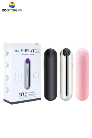 BDT512 - Trứng rung tình yêu mini silicon hình viên đạn dài 8cm