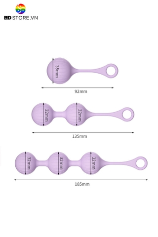 BDT5164 - Chuỗi hạt hậu môn anal beads bề mặt gân dọc vòng kéo rút silicon