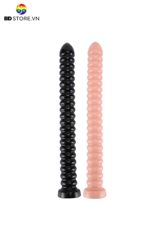 BDT689 - Butt plug long có vòng gờ tròn nối tiếp và đầu thuôn nhọn siêu dài