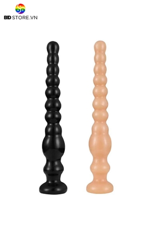 BDT691 - Butt plug với đế dính tường với chuỗi ngọc 5 tầng dài 34.4cm
