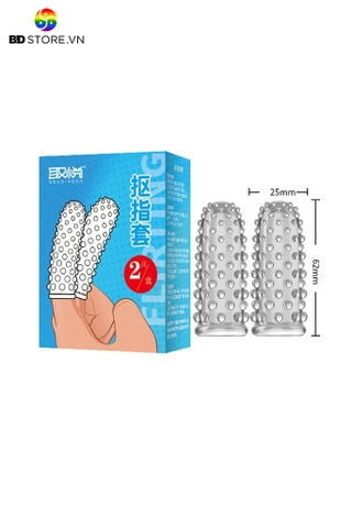 BDT723 - Bao cao su có bi và gai mềm dạng hạt đeo vừa ngón tay