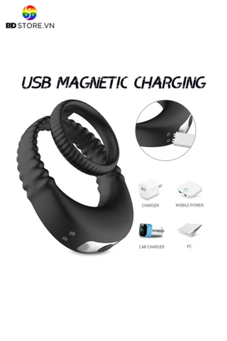 BDT784 - Vòng rung đeo gốc dương vật có 10 tần số chống nước