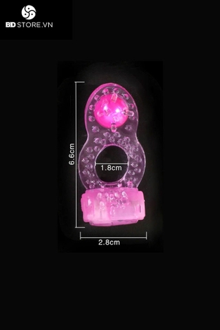 BDT785 - Vòng đeo gốc dương vật silicon mềm có rung giá rẻ dài 3.7cm