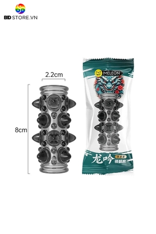 BDT883 - Bao cao su đôn dên giữa có bi và gai nổi dài 8cm