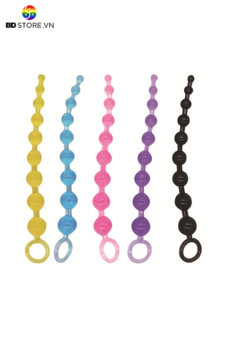 BDT897 - Anal beads nhựa dạng chuỗi bi tròn trơn dài 29cm