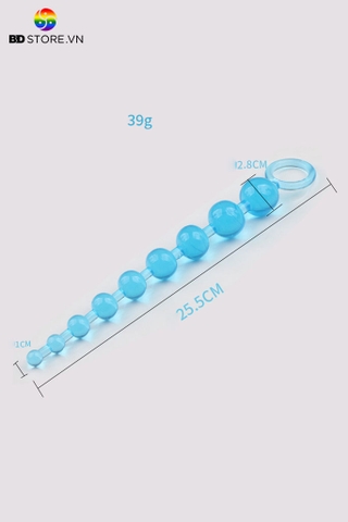 BDT897 - Anal beads nhựa dạng chuỗi bi tròn trơn dài 29cm
