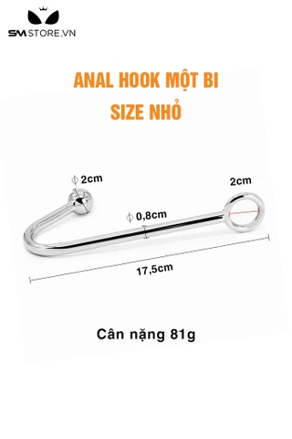 SMT121 - Anal hook cao cấp thiết kế 1 bi chất liệu thép không gỉ