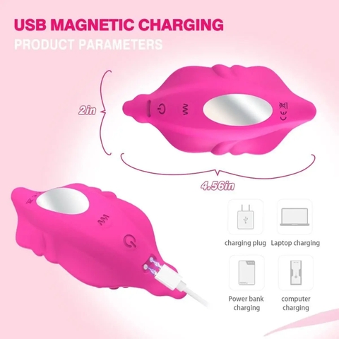 SMT1854 - Máy rung âm vật điều khiển từ xa sạc điện dài 14cm