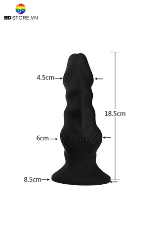 BDT2307 - Cu giả gắn tường bề mặt có các đường gờ gợn sóng dài 18.5cm