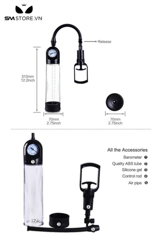 BDT3390 - Máy kéo dài dương vật Penis Pump bơm tay và có vạch chia