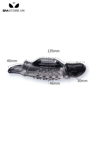 SMT3529 - Bao cao su đôn dên silicon co giãn có bi nổi dài 17.5cm