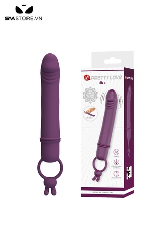 SMT3602 - Máy rung 2 đầu dương vật và tai thỏ Pretty Love dài 155mm