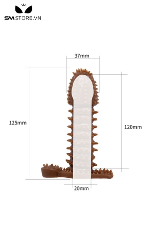 SMT3718 - Bao cao su đôn silicon có gai nhọn bao quanh dài 125mm